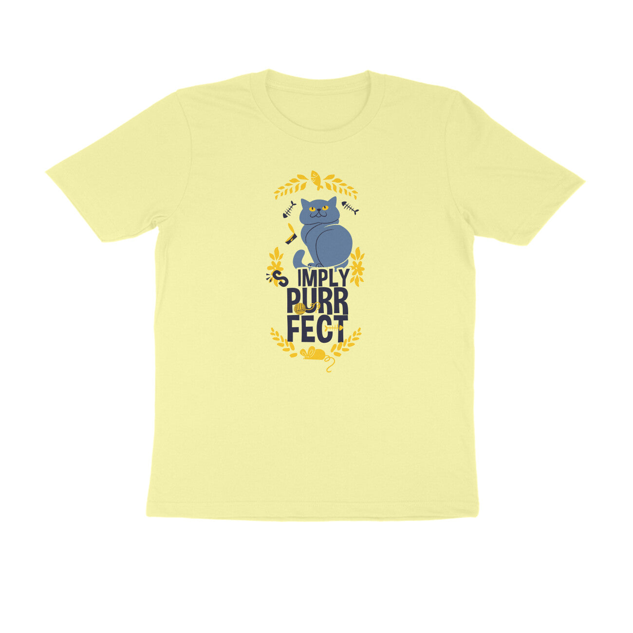 Half Sleeve Round Neck T-Shirt – Simply purrfect 3 puraidoprints