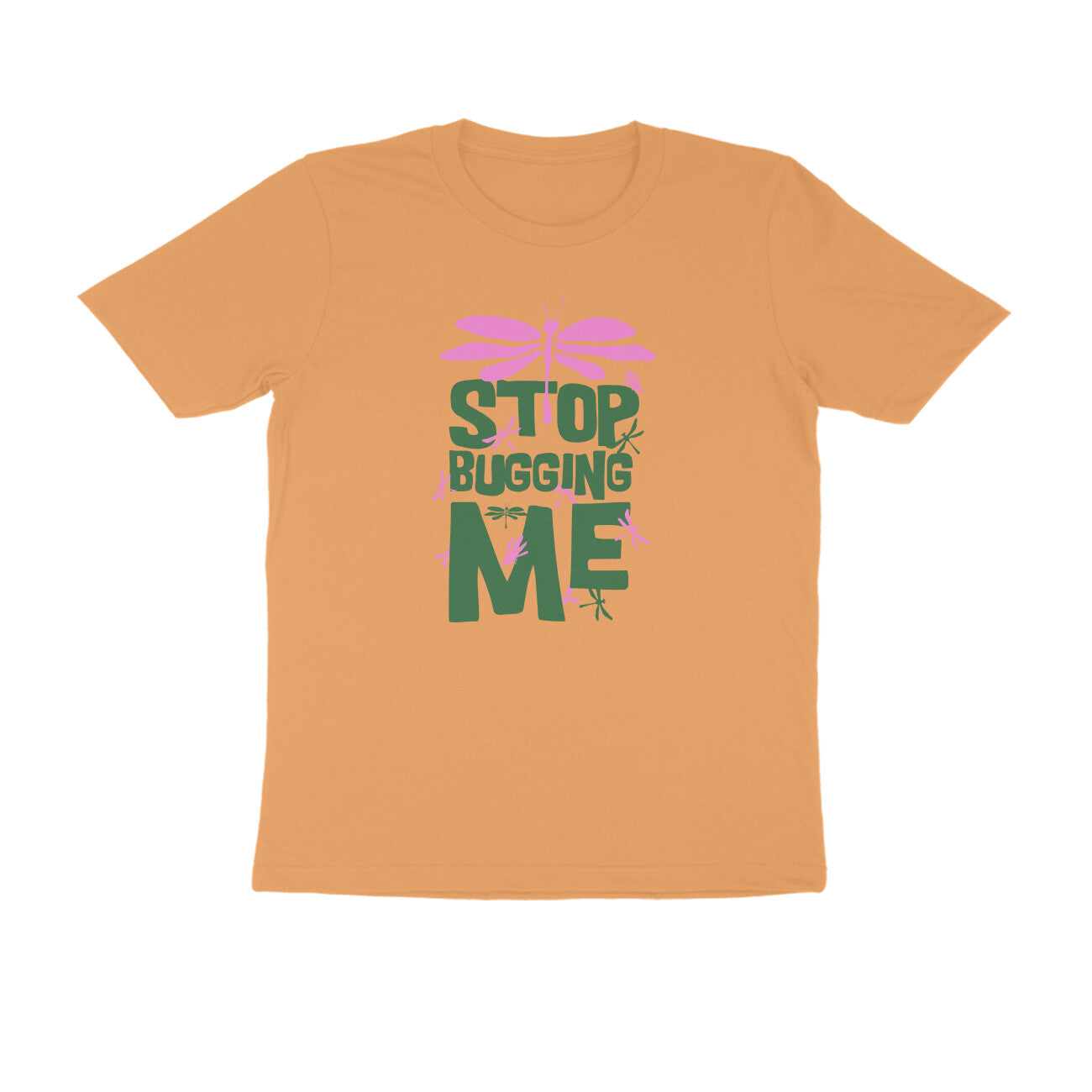 Half Sleeve Round Neck T-Shirt – Stop Bugging Me 2 puraidoprints