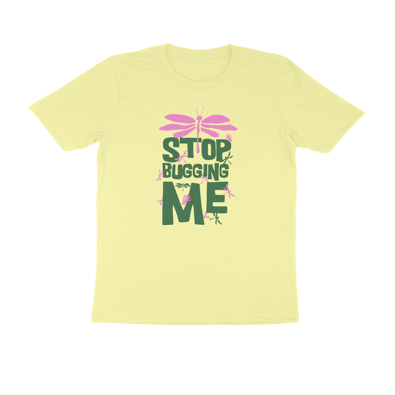 Half Sleeve Round Neck T-Shirt – Stop Bugging Me 2 puraidoprints