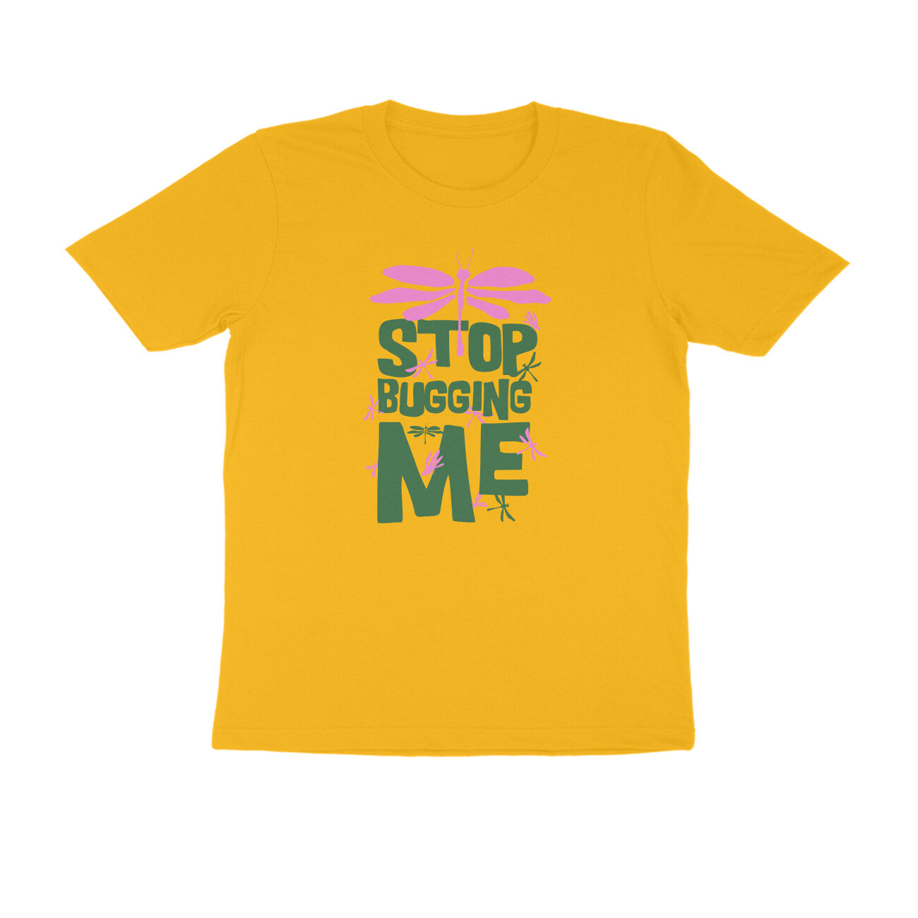 Half Sleeve Round Neck T-Shirt – Stop Bugging Me 2 puraidoprints