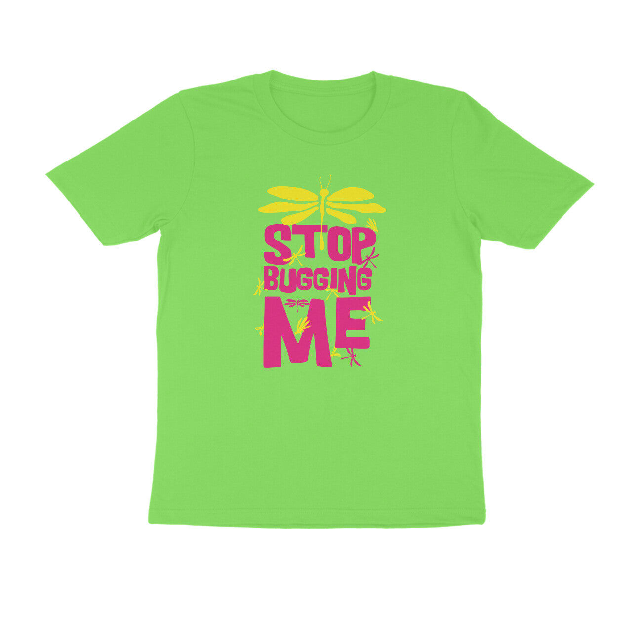 Half Sleeve Round Neck T-Shirt – Stop Bugging Me 3 puraidoprints