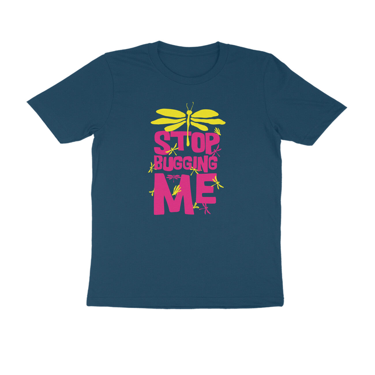 Half Sleeve Round Neck T-Shirt – Stop Bugging Me 3 puraidoprints