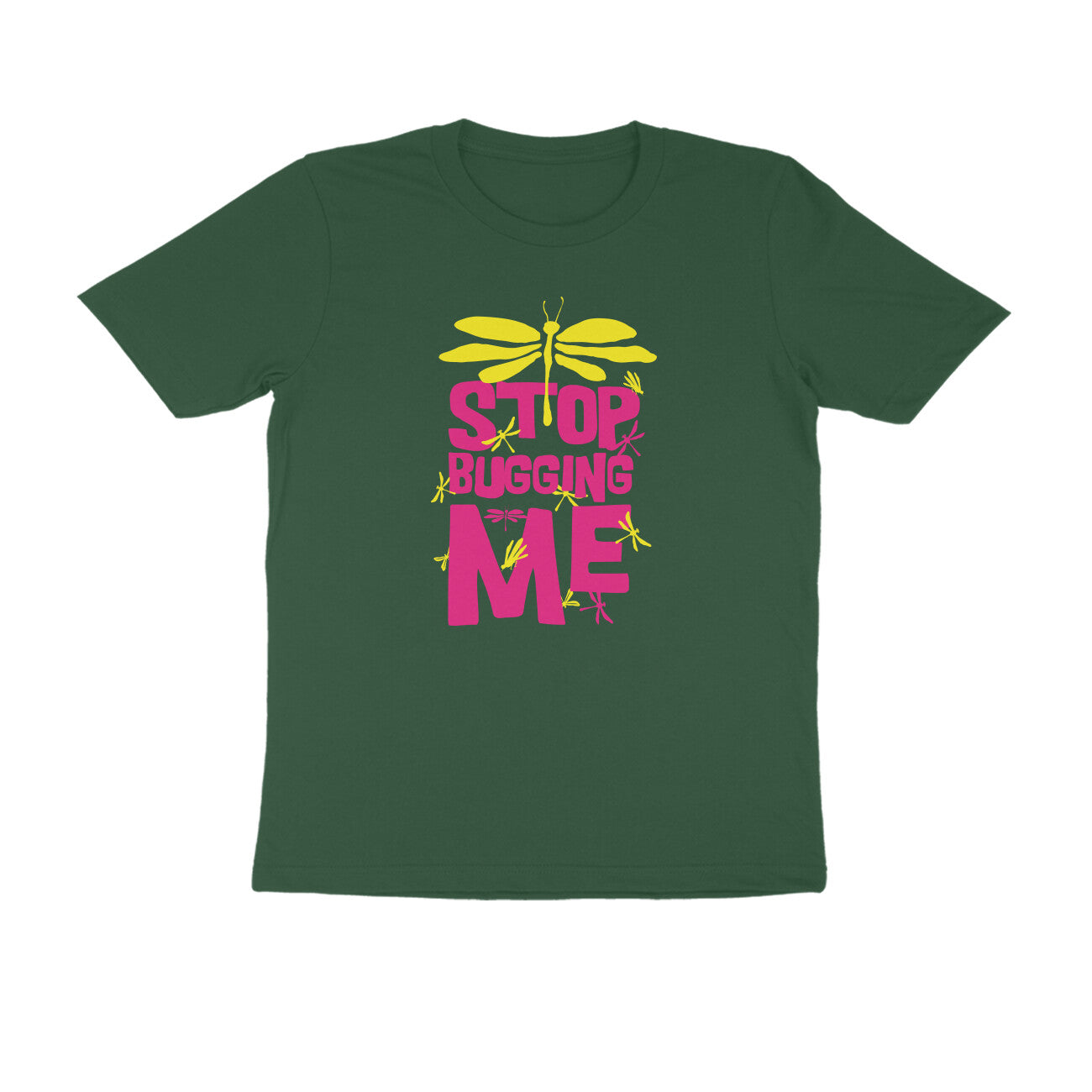 Half Sleeve Round Neck T-Shirt – Stop Bugging Me 3 puraidoprints