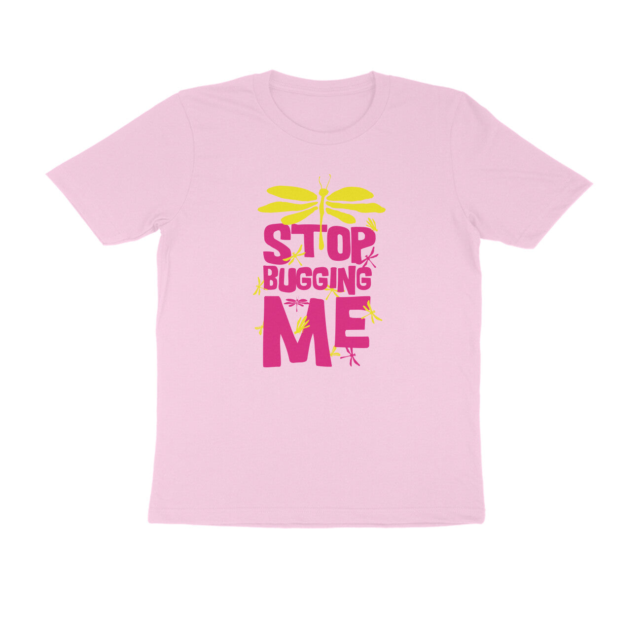 Half Sleeve Round Neck T-Shirt – Stop Bugging Me 3 puraidoprints
