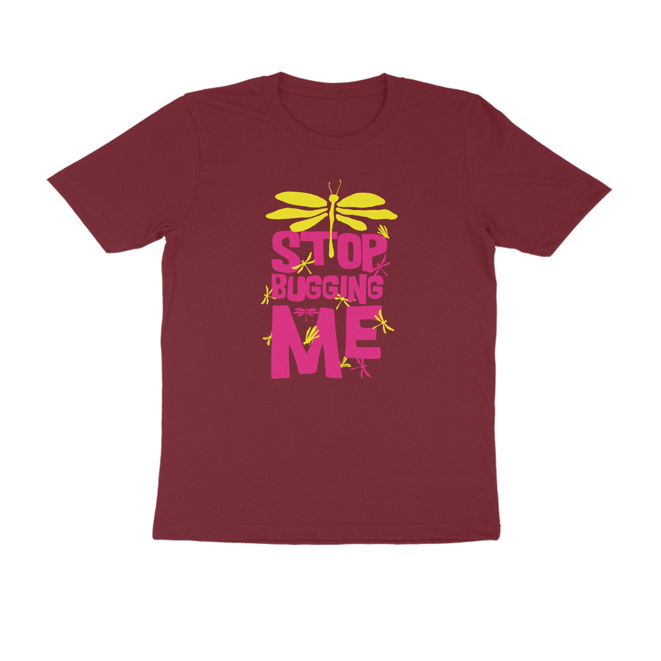 Half Sleeve Round Neck T-Shirt – Stop Bugging Me 3 puraidoprints