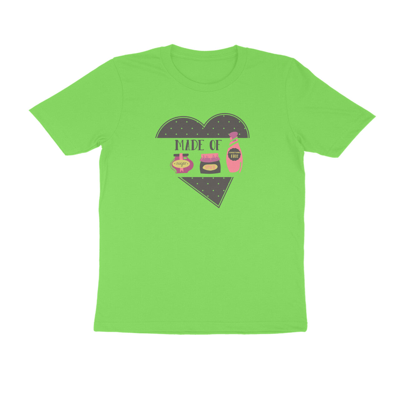 Half Sleeve Round Neck T-Shirt – Sugar Spice & everything nice 1 puraidoprints