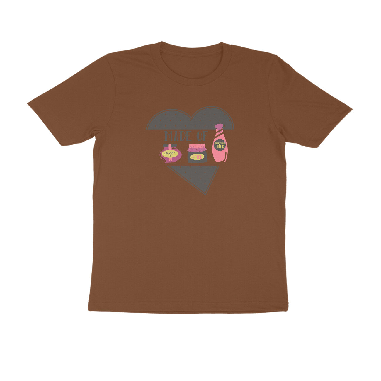 Half Sleeve Round Neck T-Shirt – Sugar Spice & everything nice 1 puraidoprints