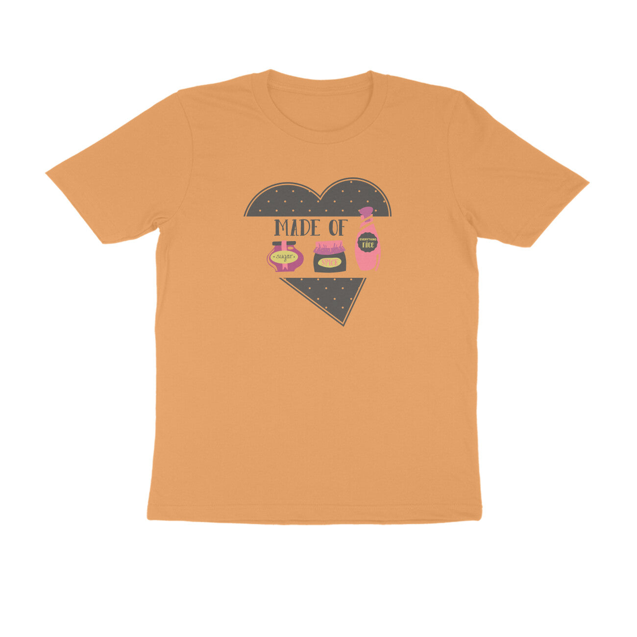 Half Sleeve Round Neck T-Shirt – Sugar Spice & everything nice 1 puraidoprints
