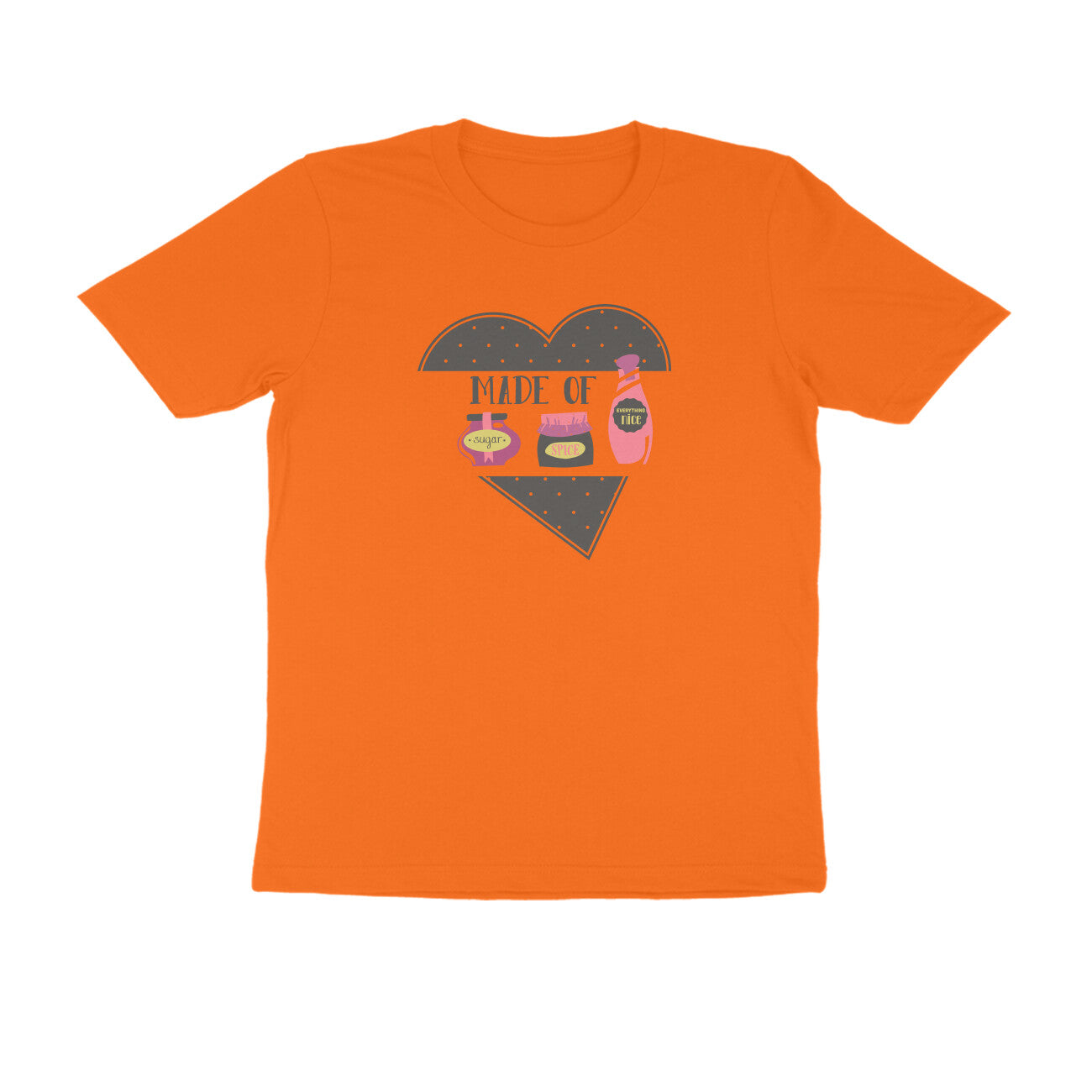 Half Sleeve Round Neck T-Shirt – Sugar Spice & everything nice 1 puraidoprints