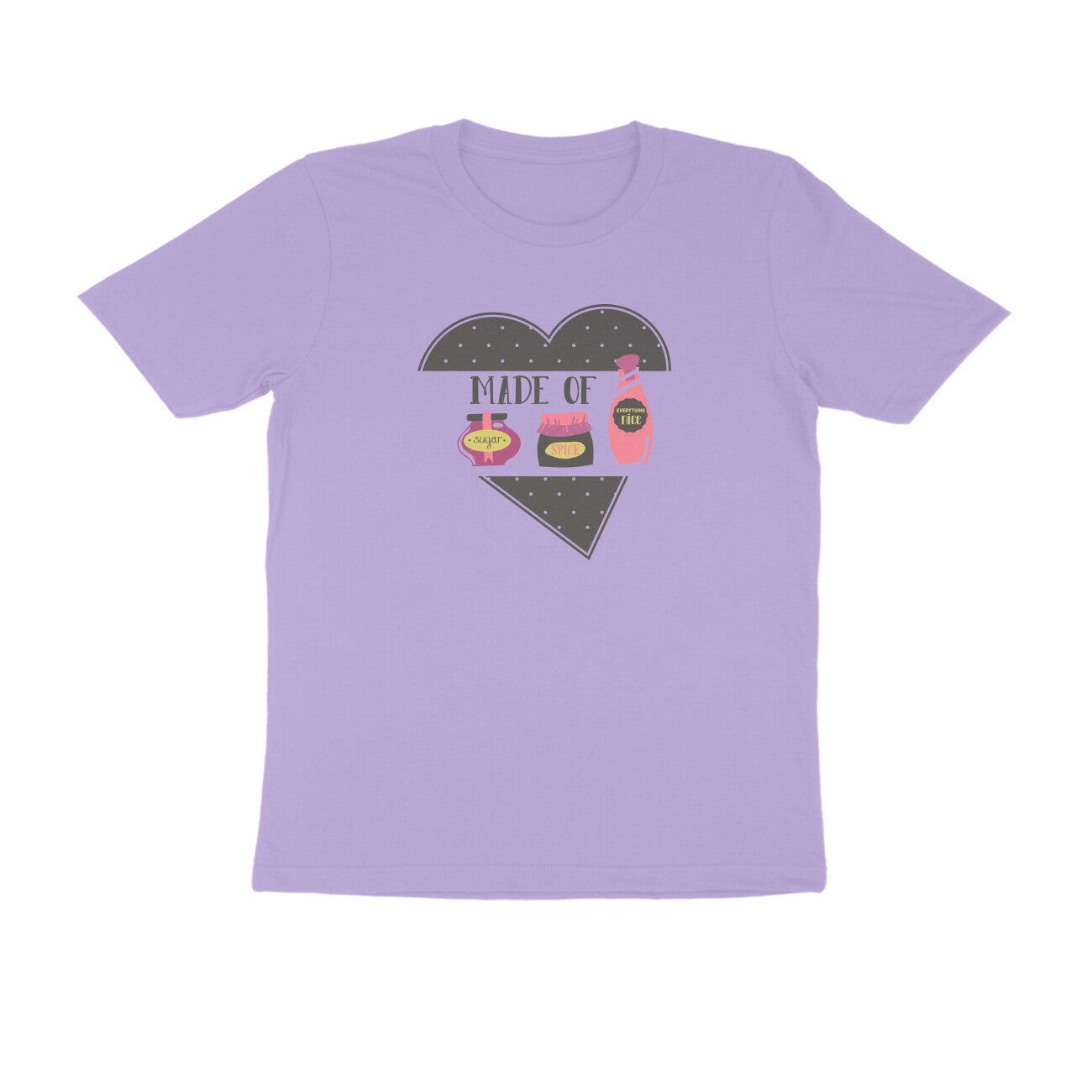 Half Sleeve Round Neck T-Shirt – Sugar Spice & everything nice 1 puraidoprints