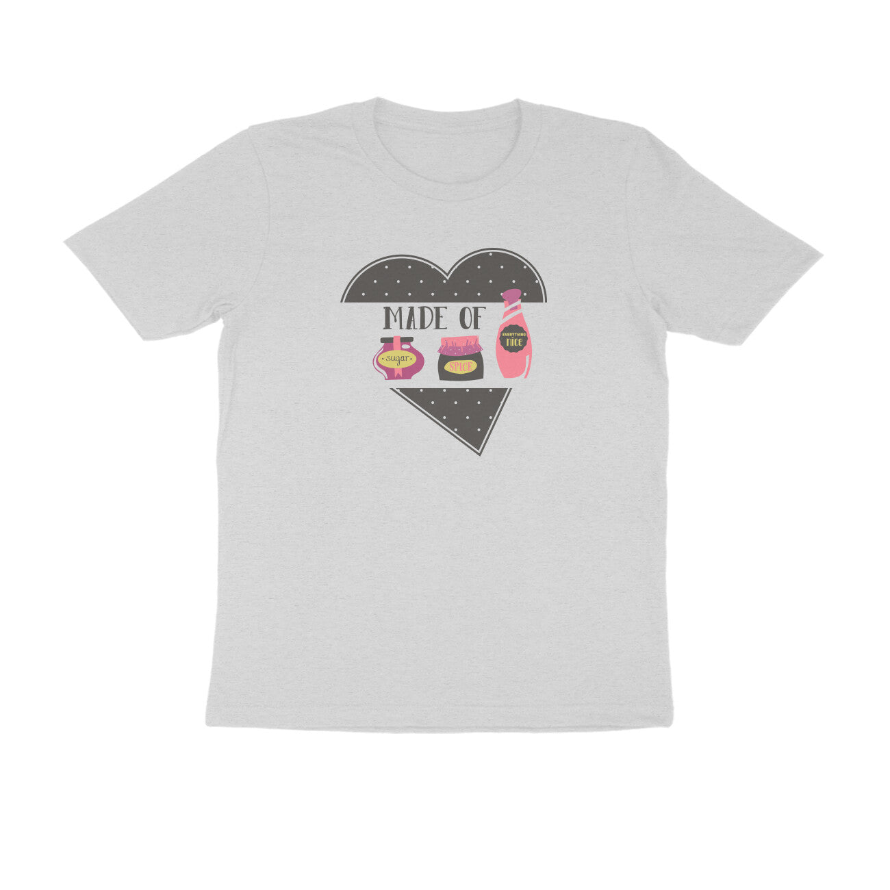 Half Sleeve Round Neck T-Shirt – Sugar Spice & everything nice 1 puraidoprints