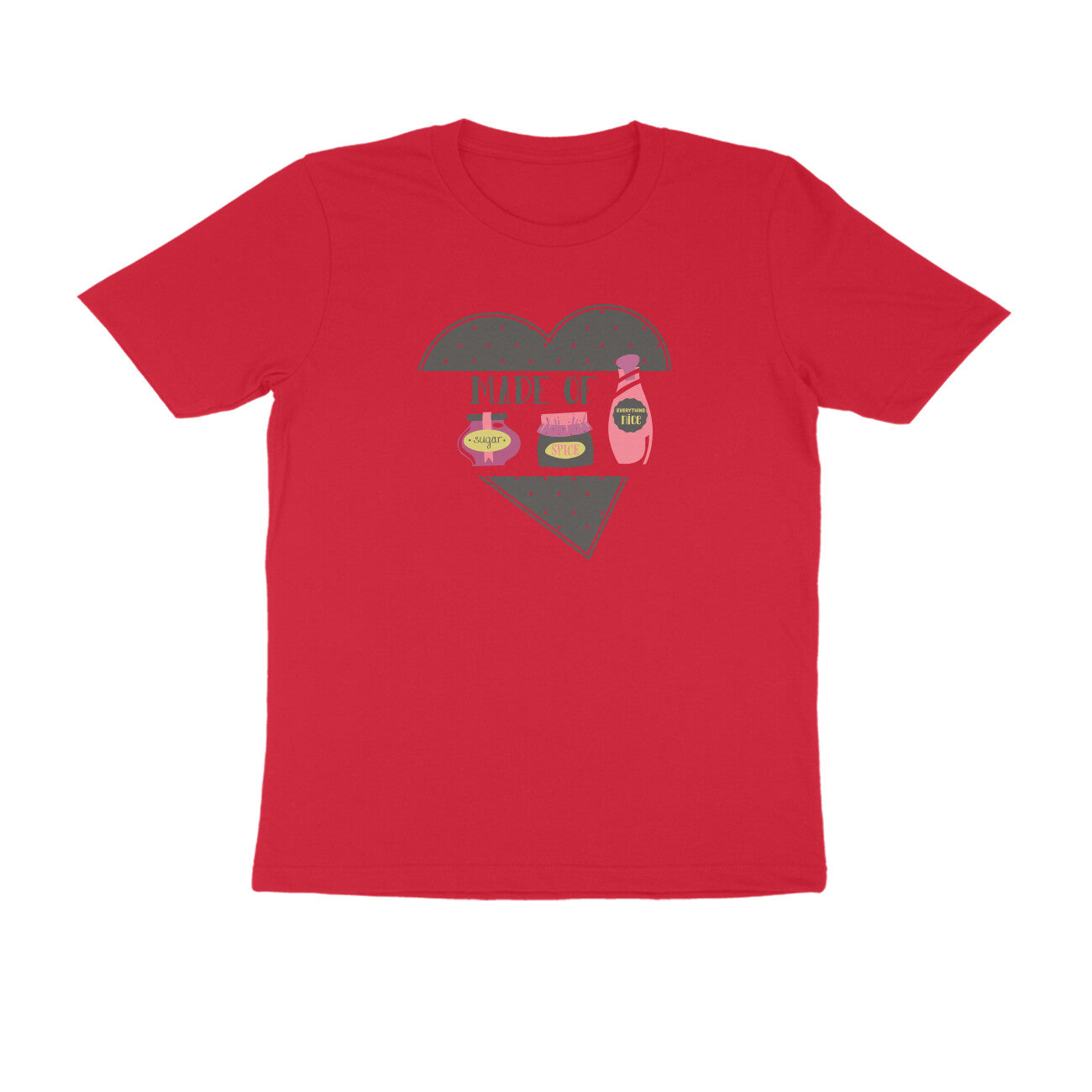 Half Sleeve Round Neck T-Shirt – Sugar Spice & everything nice 1 puraidoprints