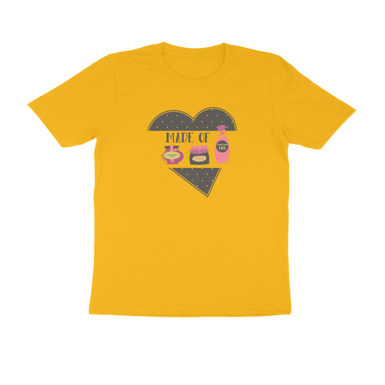 Half Sleeve Round Neck T-Shirt – Sugar Spice & everything nice 1 puraidoprints
