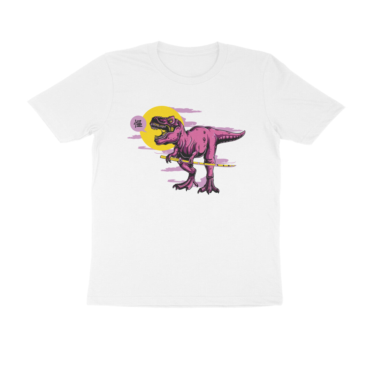 Half Sleeve Round Neck T-Shirt – T-rex Samurai 2 puraidoprints