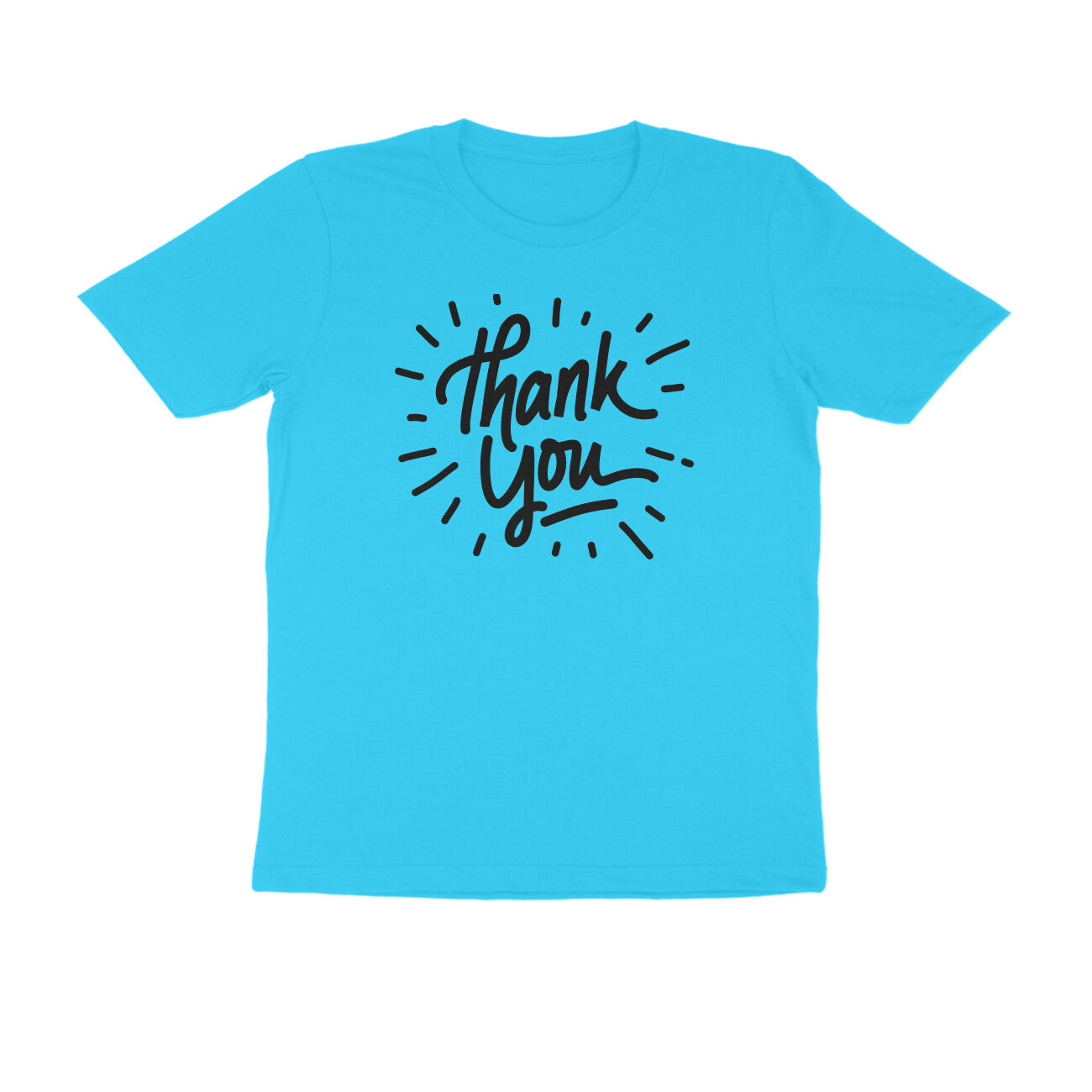 Half Sleeve Round Neck T-Shirt –  Thank you 1 puraidoprints