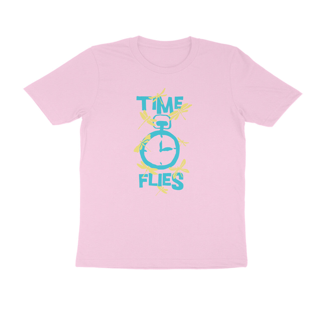 Half Sleeve Round Neck T-Shirt – Time Flies 1 puraidoprints