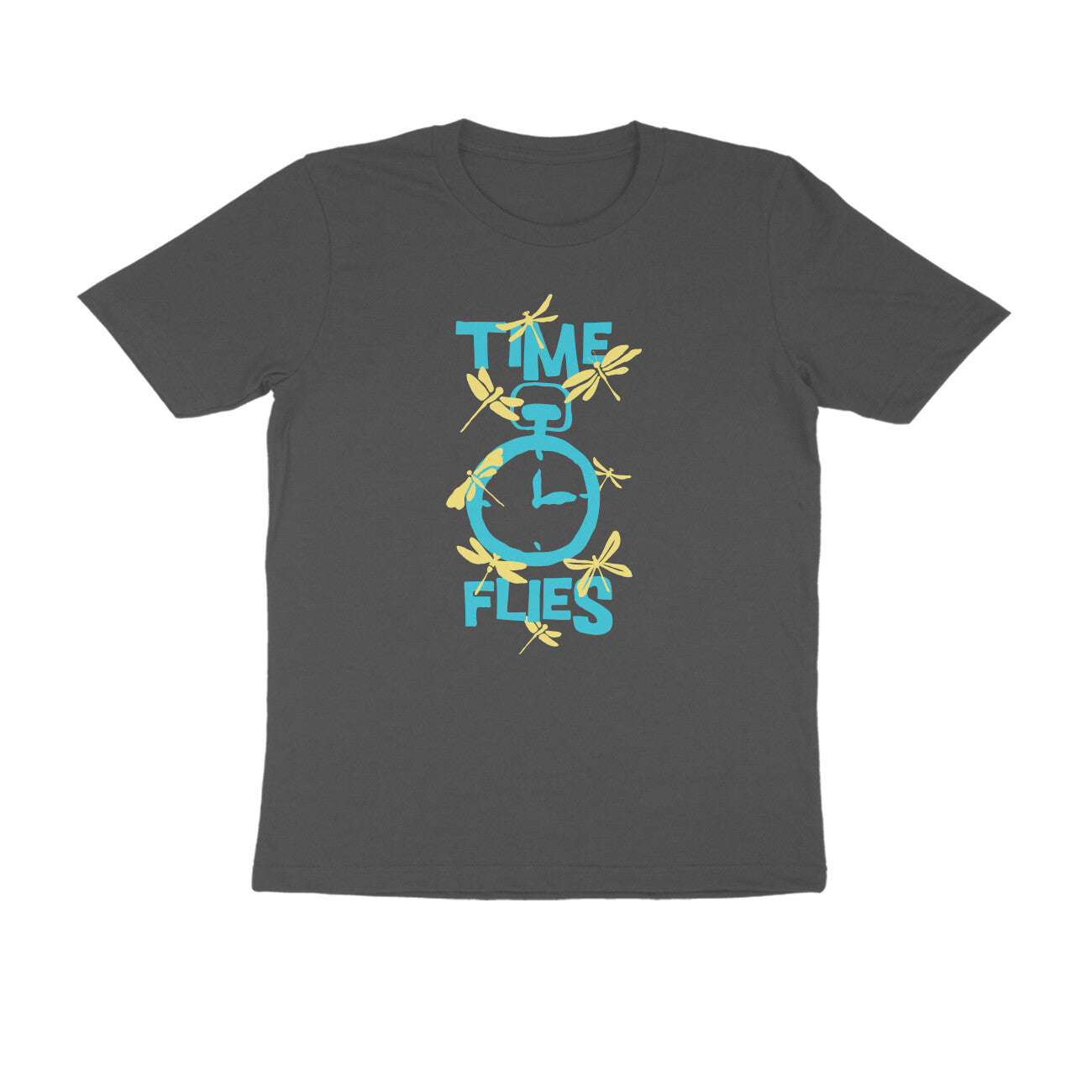 Half Sleeve Round Neck T-Shirt – Time Flies 1 puraidoprints