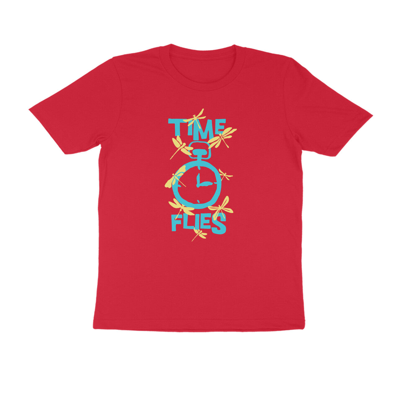 Half Sleeve Round Neck T-Shirt – Time Flies 1 puraidoprints