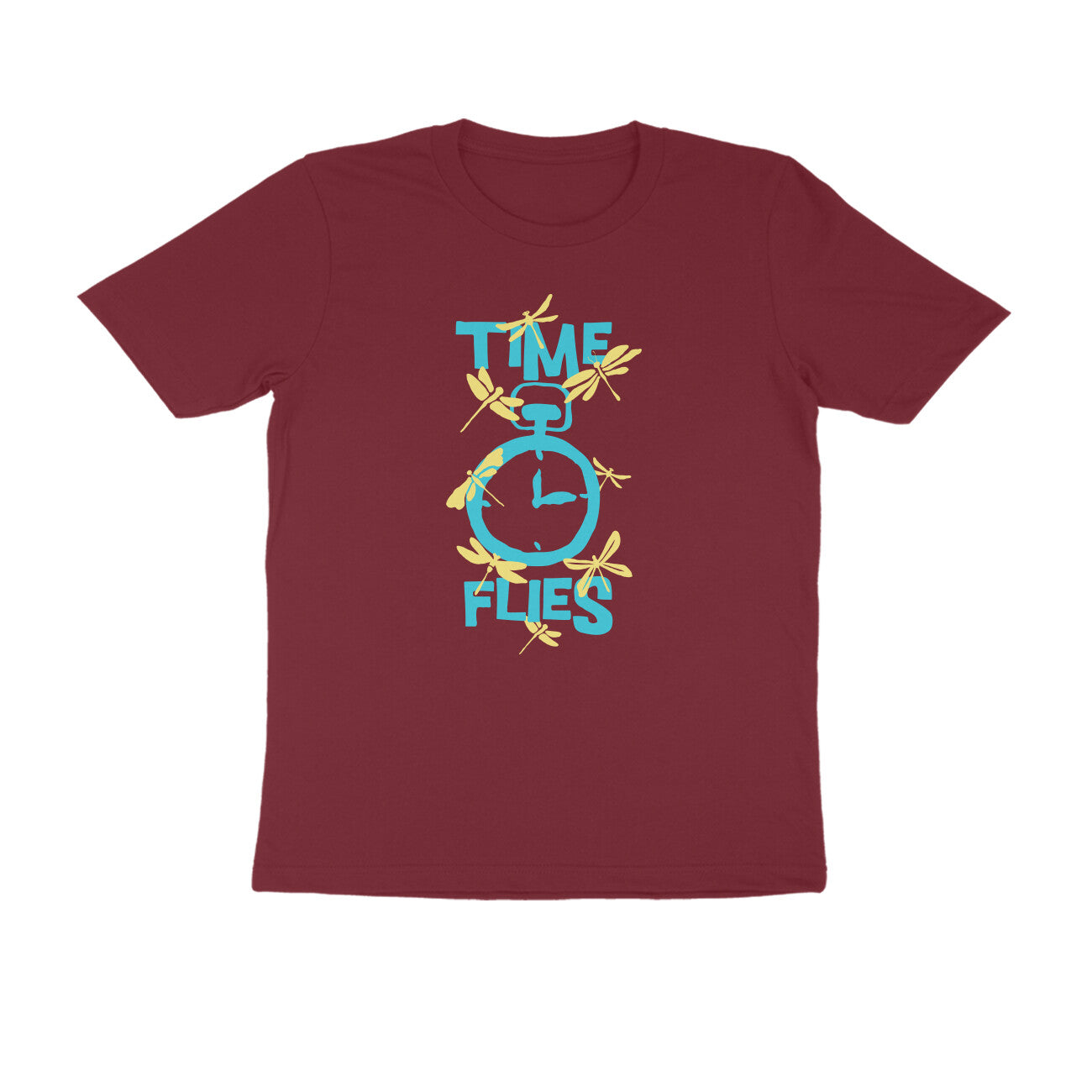Half Sleeve Round Neck T-Shirt – Time Flies 1 puraidoprints