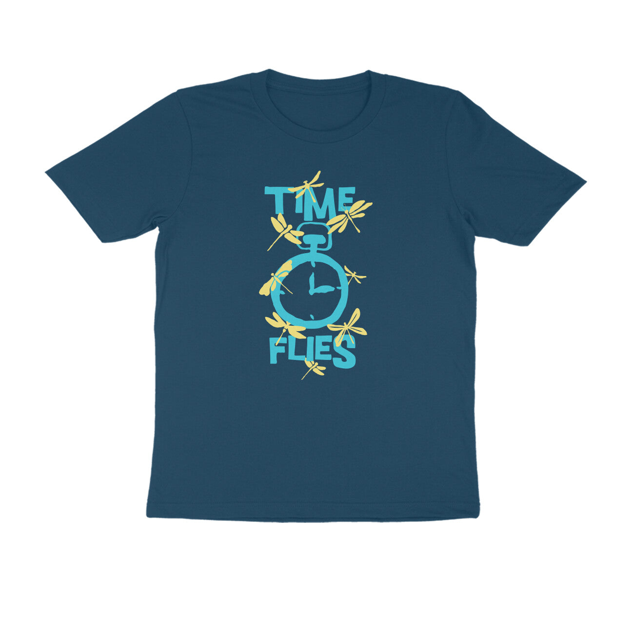 Half Sleeve Round Neck T-Shirt – Time Flies 1 puraidoprints