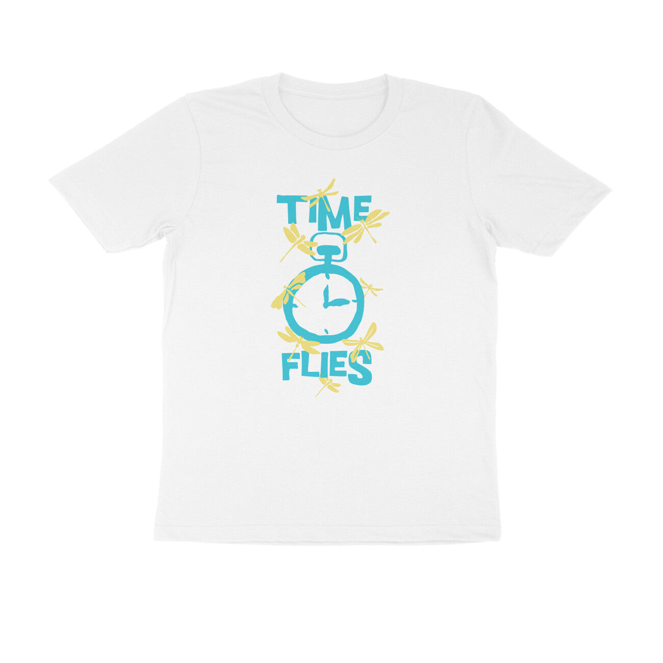 Half Sleeve Round Neck T-Shirt – Time Flies 1 puraidoprints