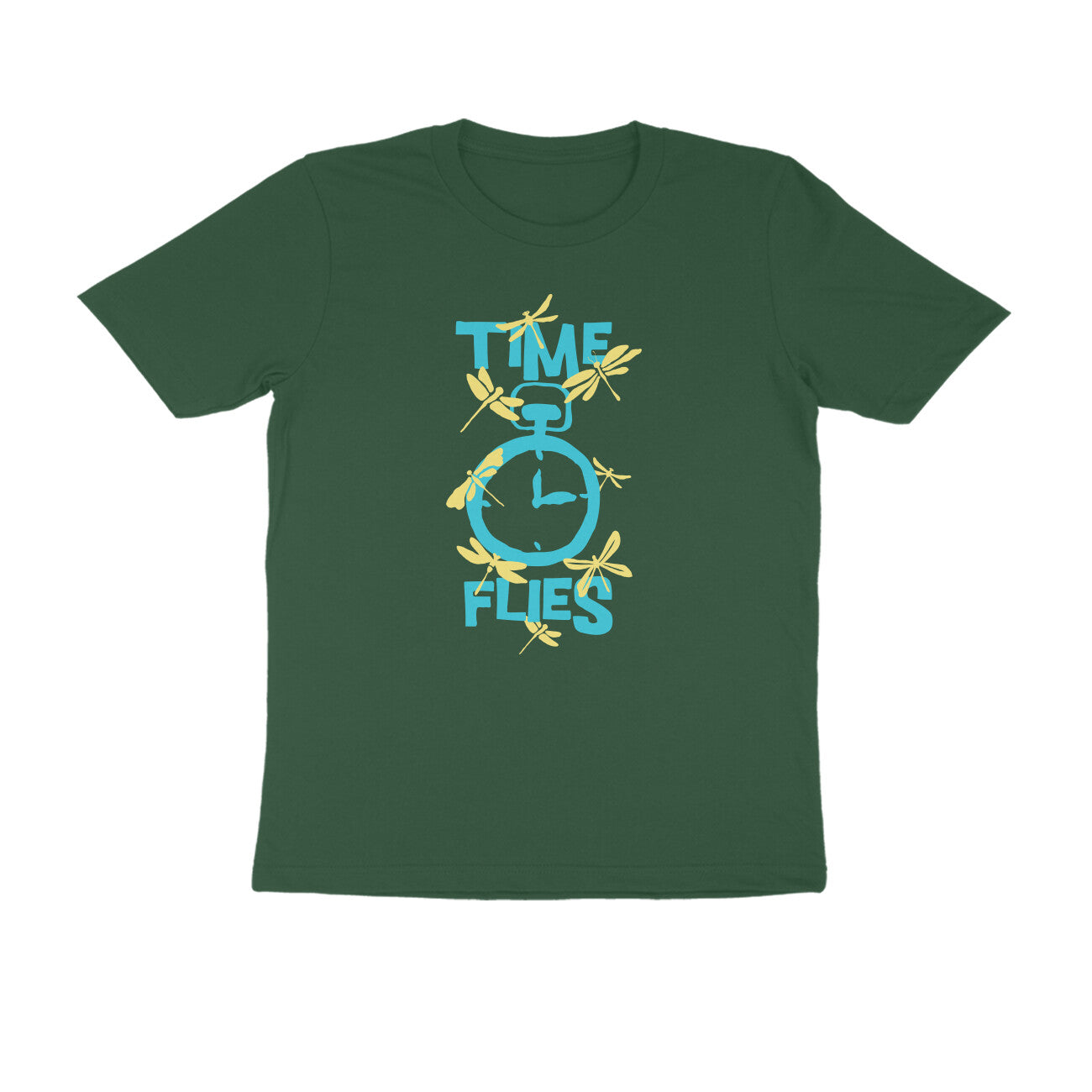 Half Sleeve Round Neck T-Shirt – Time Flies 1 puraidoprints