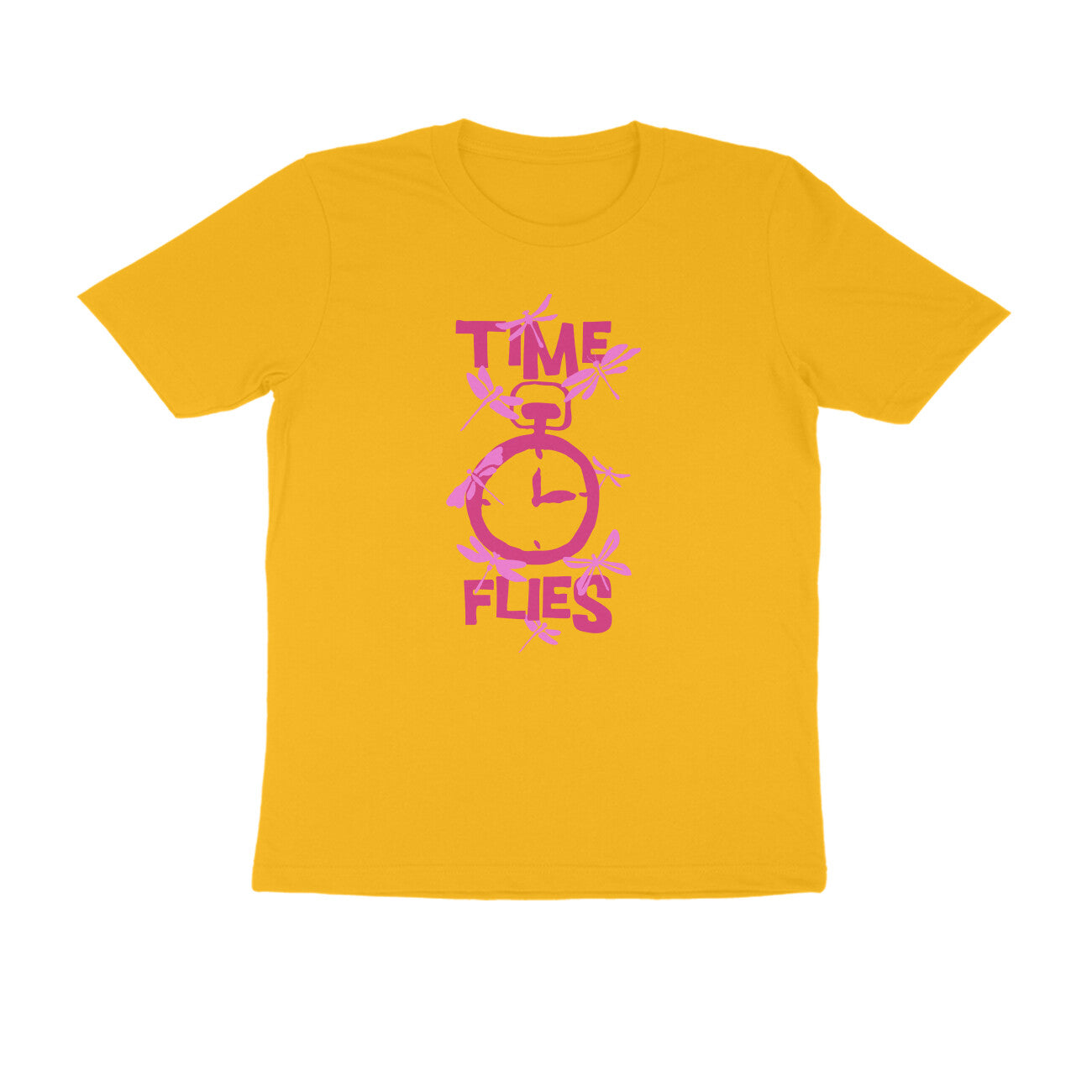Half Sleeve Round Neck T-Shirt – Time Flies 2 puraidoprints
