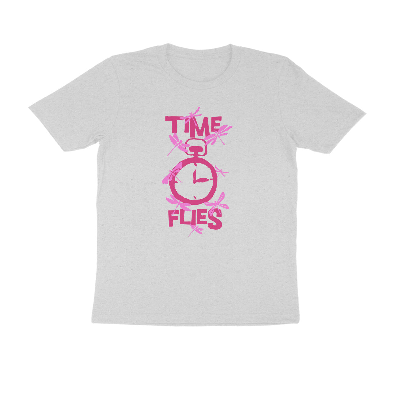 Half Sleeve Round Neck T-Shirt – Time Flies 2 puraidoprints