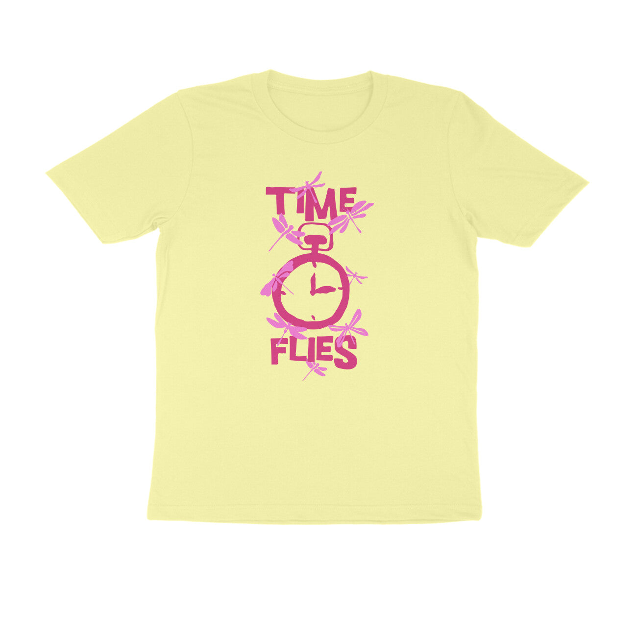 Half Sleeve Round Neck T-Shirt – Time Flies 2 puraidoprints