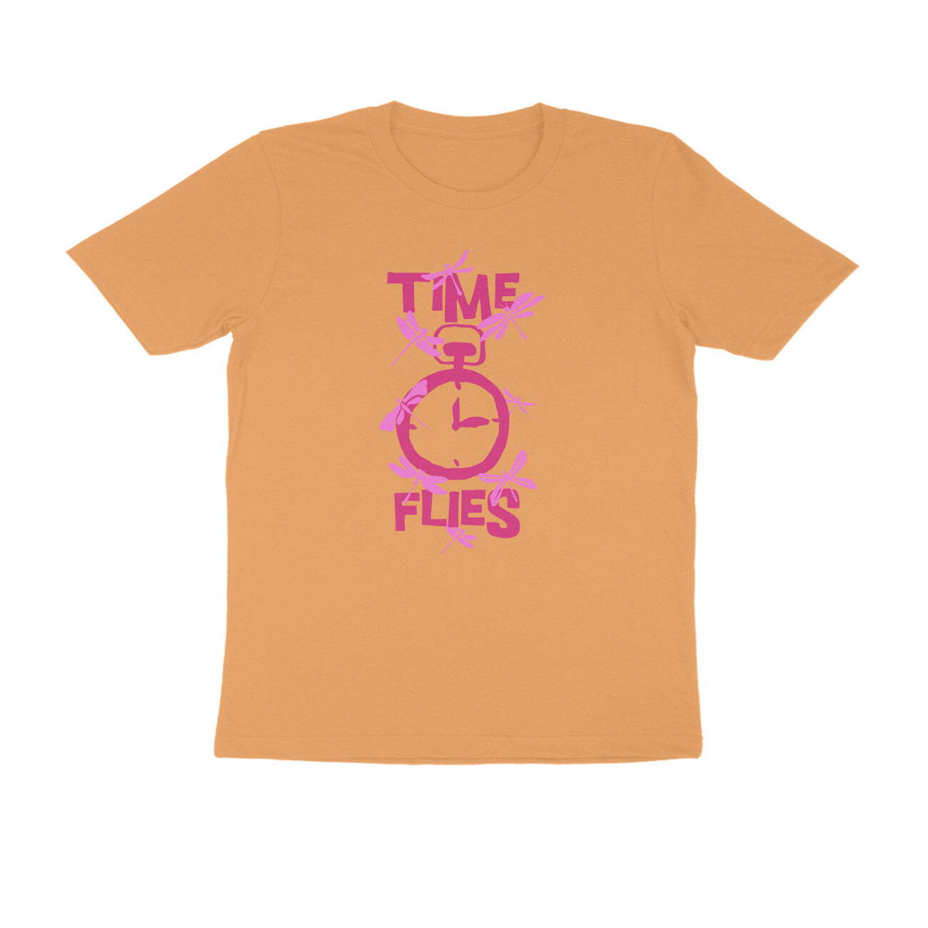 Half Sleeve Round Neck T-Shirt – Time Flies 2 puraidoprints