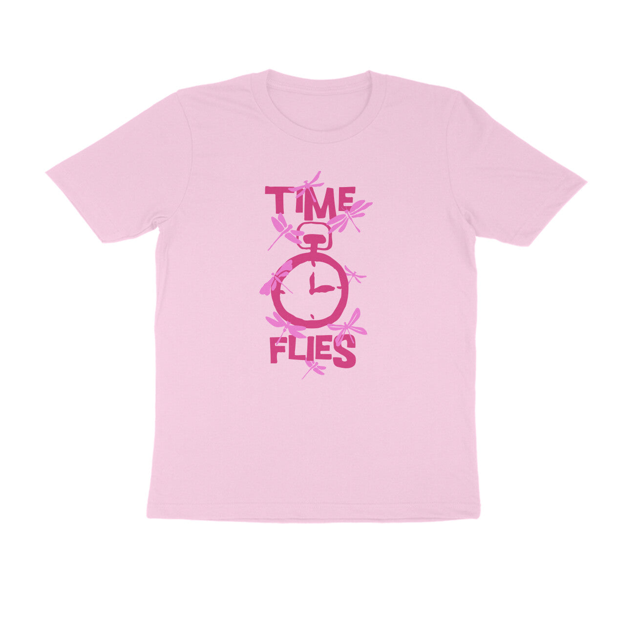Half Sleeve Round Neck T-Shirt – Time Flies 2 puraidoprints