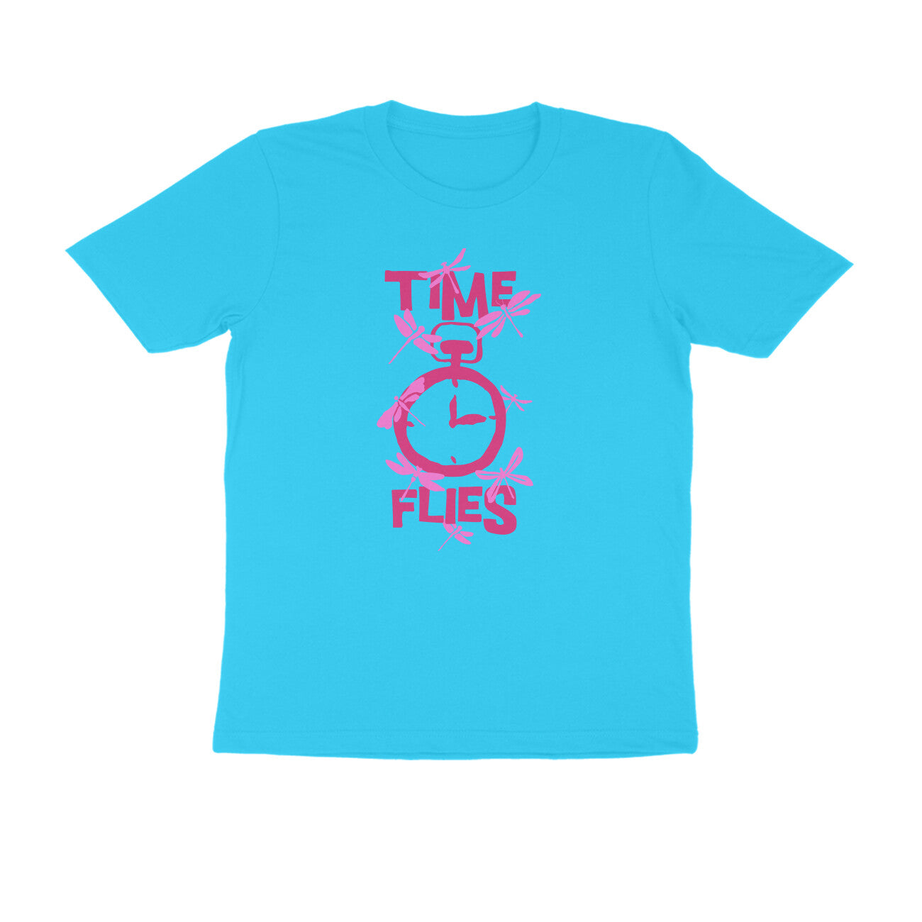 Half Sleeve Round Neck T-Shirt – Time Flies 2 puraidoprints