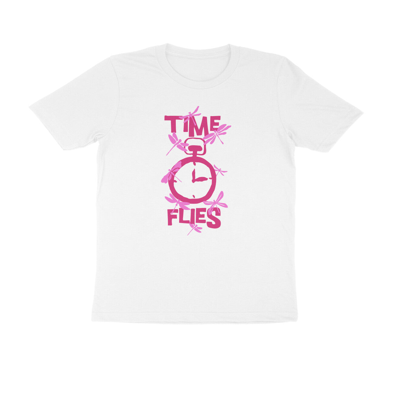 Half Sleeve Round Neck T-Shirt – Time Flies 2 puraidoprints