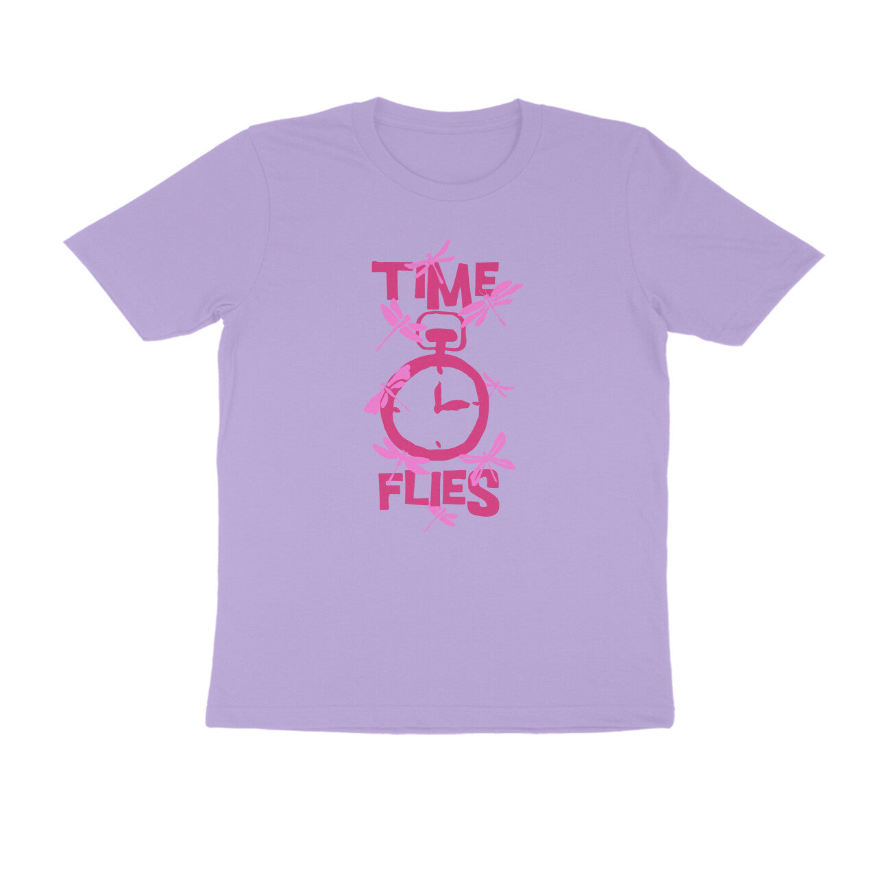 Half Sleeve Round Neck T-Shirt – Time Flies 2 puraidoprints