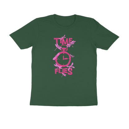 Half Sleeve Round Neck T-Shirt – Time Flies 2 puraidoprints