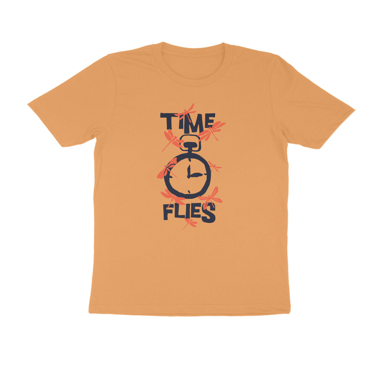 Half Sleeve Round Neck T-Shirt – Time Flies 3 puraidoprints