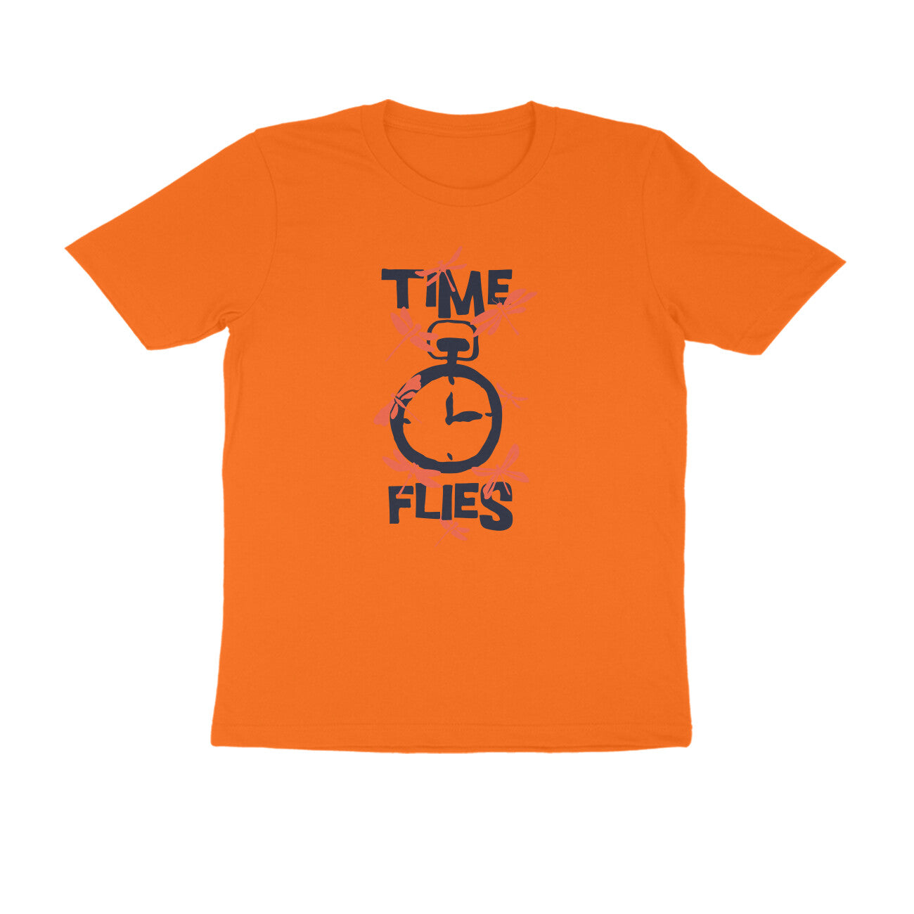 Half Sleeve Round Neck T-Shirt – Time Flies 3 puraidoprints