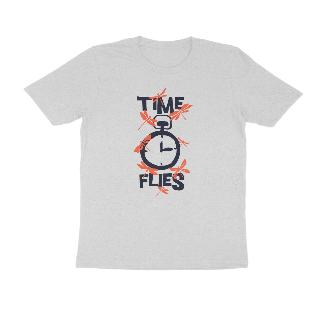 Half Sleeve Round Neck T-Shirt – Time Flies 3 puraidoprints