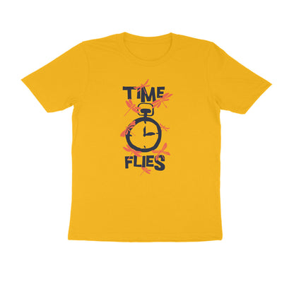 Half Sleeve Round Neck T-Shirt – Time Flies 3 puraidoprints