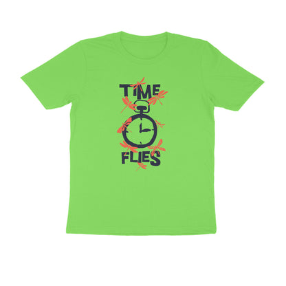 Half Sleeve Round Neck T-Shirt – Time Flies 3 puraidoprints