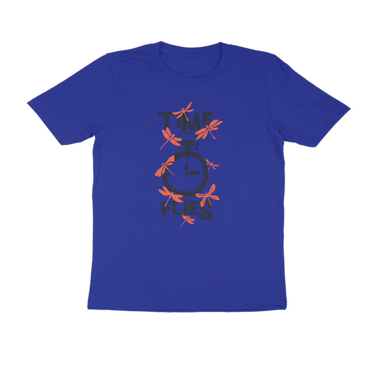 Half Sleeve Round Neck T-Shirt – Time Flies 3 puraidoprints