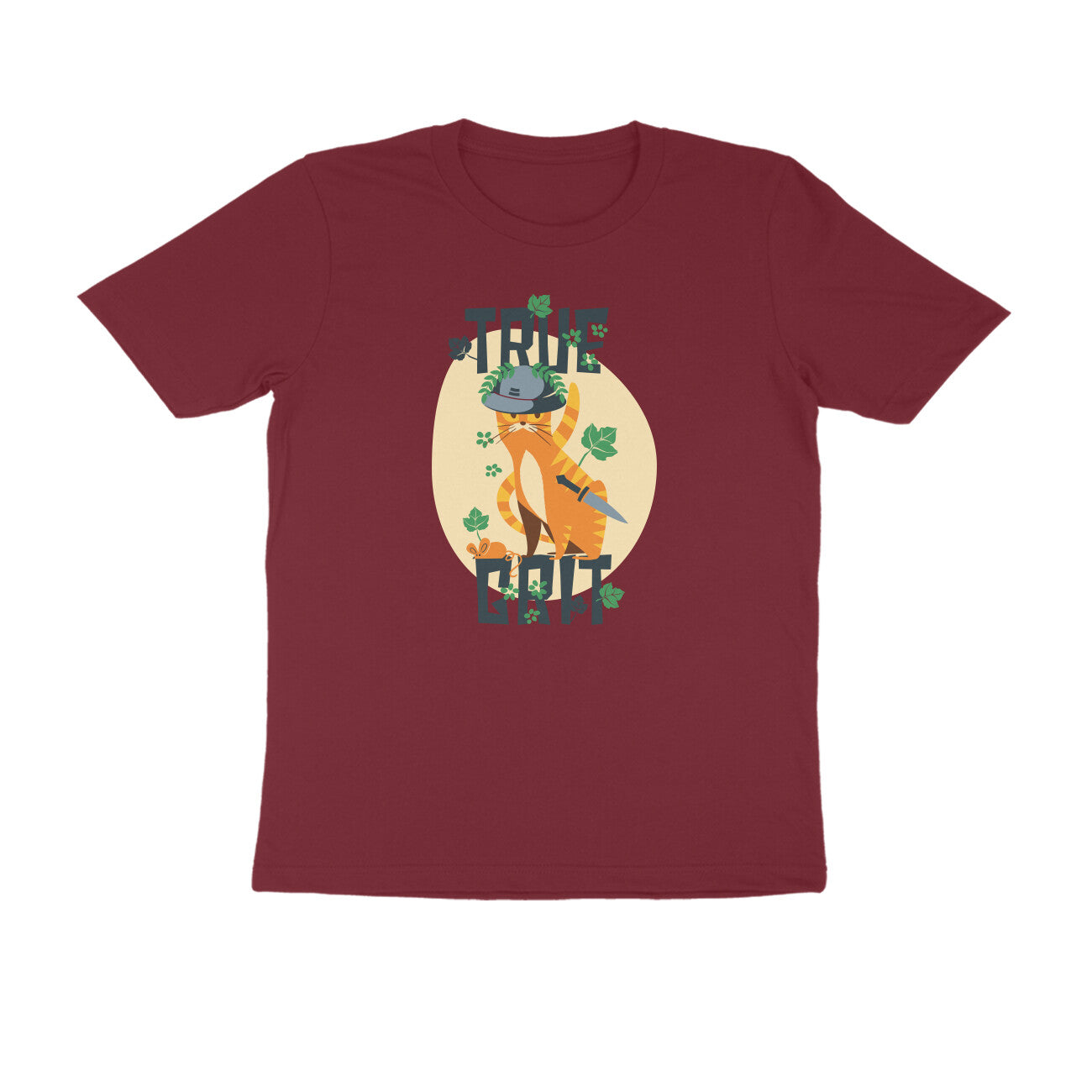 Half Sleeve Round Neck T-Shirt – True Grit 1 puraidoprints