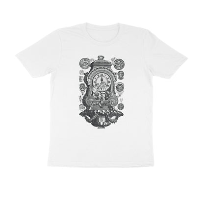 Half Sleeve Round Neck T-Shirt – Vintage clock puraidoprints