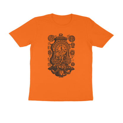 Half Sleeve Round Neck T-Shirt – Vintage clock puraidoprints