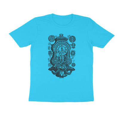 Half Sleeve Round Neck T-Shirt – Vintage clock puraidoprints