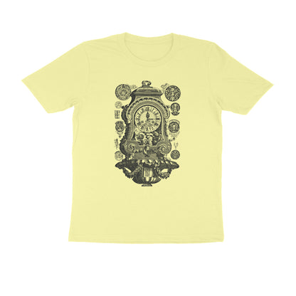 Half Sleeve Round Neck T-Shirt – Vintage clock puraidoprints