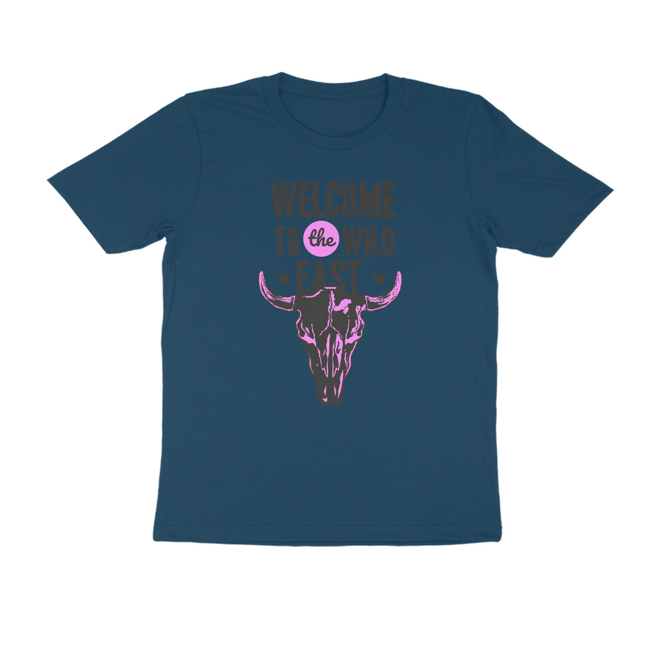 Half Sleeve Round Neck T-Shirt –  Welcome to the Wild East  2 puraidoprints