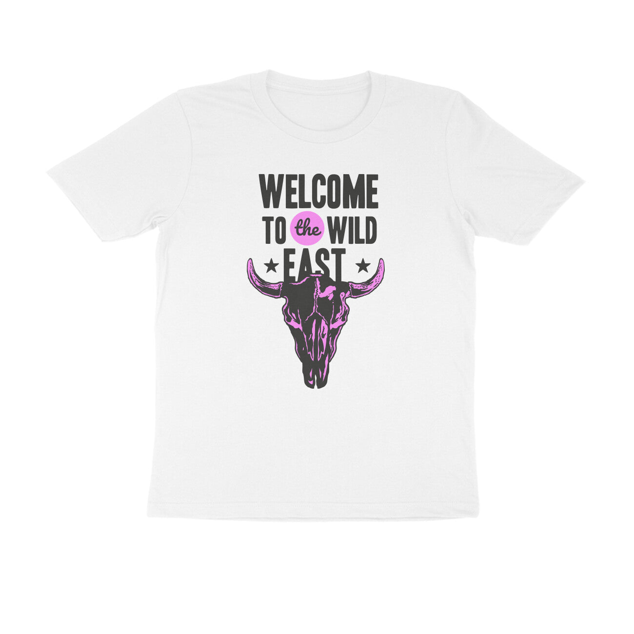 Half Sleeve Round Neck T-Shirt –  Welcome to the Wild East  2 puraidoprints