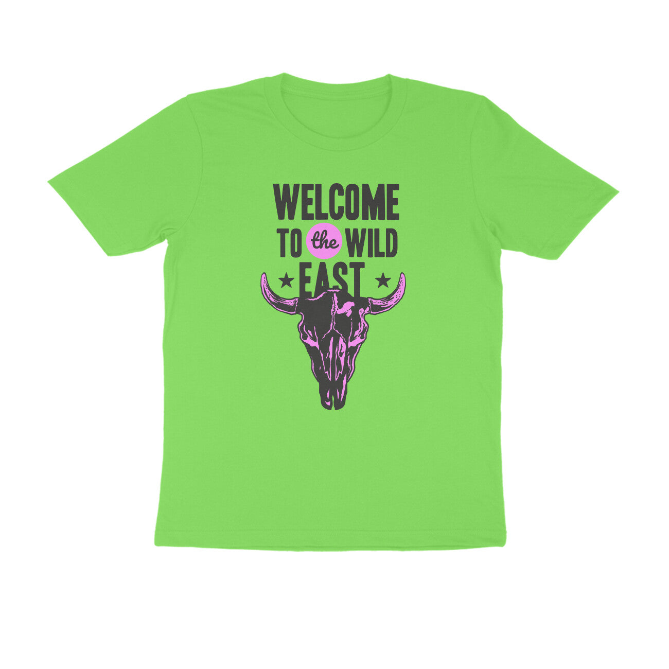 Half Sleeve Round Neck T-Shirt –  Welcome to the Wild East  2 puraidoprints