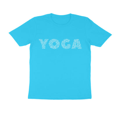 Half Sleeve Round Neck T-Shirt – White Text - Yoga puraidoprints